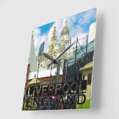 Liverpool Quadratische Wanduhr (Winkel)