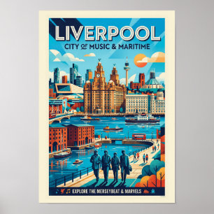 Liverpool Reiseplakat Poster