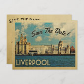 Liverpool Save the Date England Ankündigungspostkarte (Vorne/Hinten)