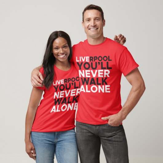 Liverpool Sie werden nie allein Rot laufen T-Shirt (Unisex)