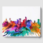 Liverpool Skyline Gästebuch (Rückseite)
