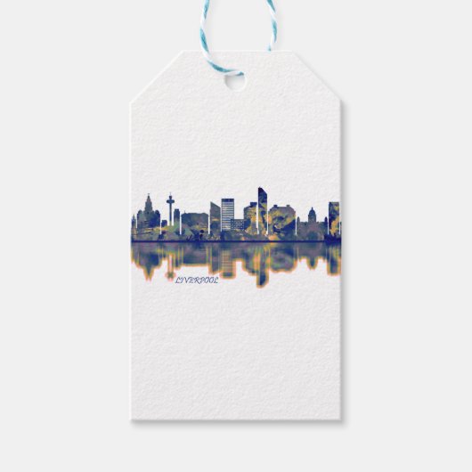 Liverpool Skyline Geschenkanhänger (Vorderseite)