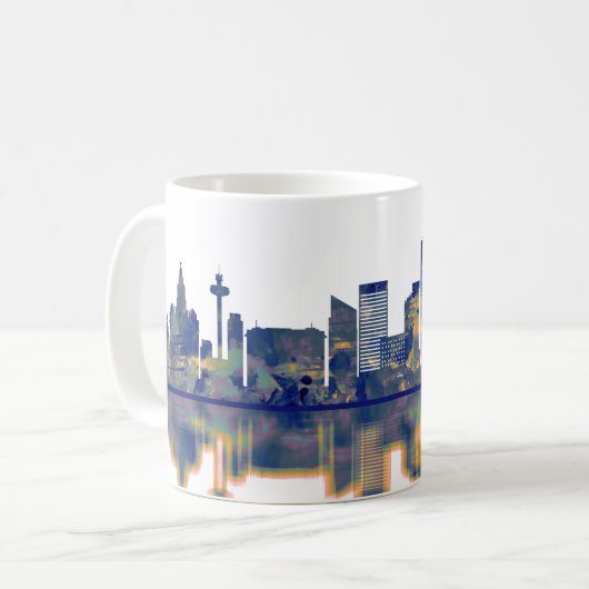 Liverpool Skyline Kaffeetasse (Vorderseite Links)