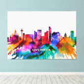 Liverpool Skyline Leinwanddruck (Insitu (Holzboden))