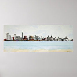 Liverpool Skyline Poster