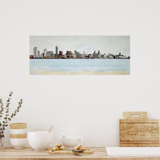 Liverpool Skyline Poster (Küche)