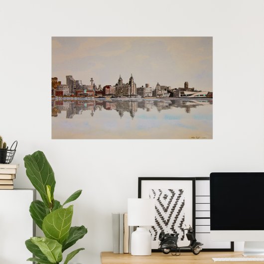 Liverpool Skyline Poster (Heimbüro)