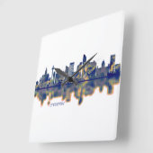 Liverpool Skyline Quadratische Wanduhr (Winkel)