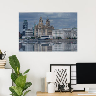 Liverpool Skyline Reflektion Poster