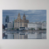 Liverpool Skyline Reflektion Poster (Vorne)