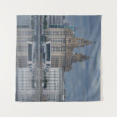 Liverpool Skyline Reflektion Wandteppich (Vorderseite (Horizontal))