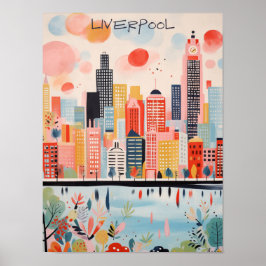Liverpool Travel City Wall Art Painting Aesthetic Poster