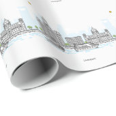 Liverpool-Ufergegend Geschenkpapier (Rolleneckpunkt)