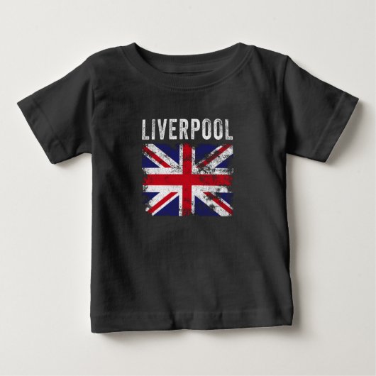 Liverpool UK Flag England Souvenir Baby T-shirt (Vorderseite)