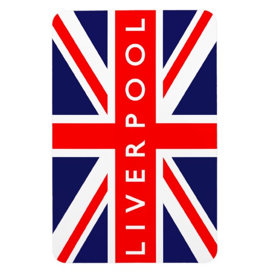 Liverpool UK Flag Magnet (Vertikal)