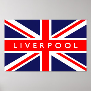 Liverpool UK Flag Poster