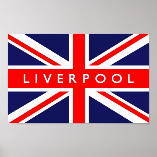 Liverpool UK Flag Poster (Vorne)