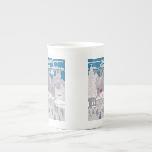 Liverpool UK Skyline Bone China Tasse (Vorderseite)