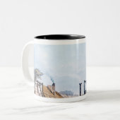 Liverpool- und Manchester-Eisenbahn: Zweifarbige Tasse (Vorderseite Links)