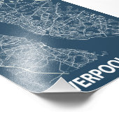 Liverpool - United Bleprint City Map Fotodruck (Ecke)