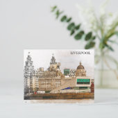 Liverpool United City View Postkarte (Stehend Vorderseite)