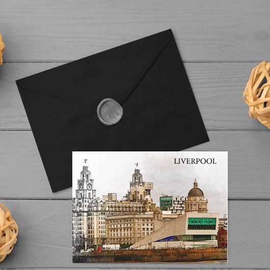 Liverpool United City View Postkarte
