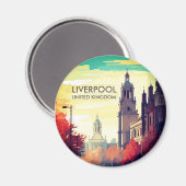 Liverpool United Kingdom Travel Magnet (Vorderseite/Rückseite)