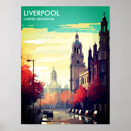 Liverpool United Travel Postcard Poster