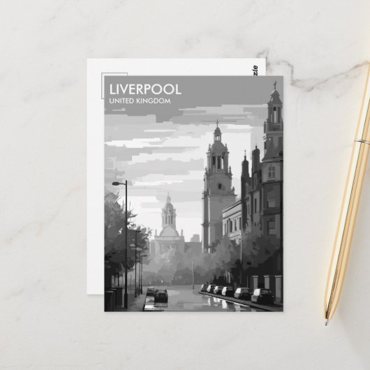 Liverpool United Travel Postcard Postkarte (Vorderseite/Rückseite Beispiel)