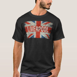 Liverpool Vereinigtes Königreich Britische Flagge  T-Shirt