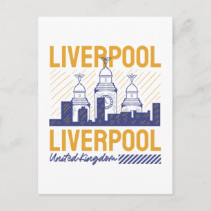 Liverpool Vereinigtes Königreich Retro-Stadtbild-T Postkarte