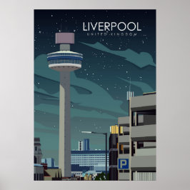 Liverpool Vereinigtes Königreich Vintage Travel Po Poster