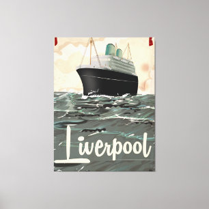 Liverpool Vintage Travel Poster Leinwanddruck