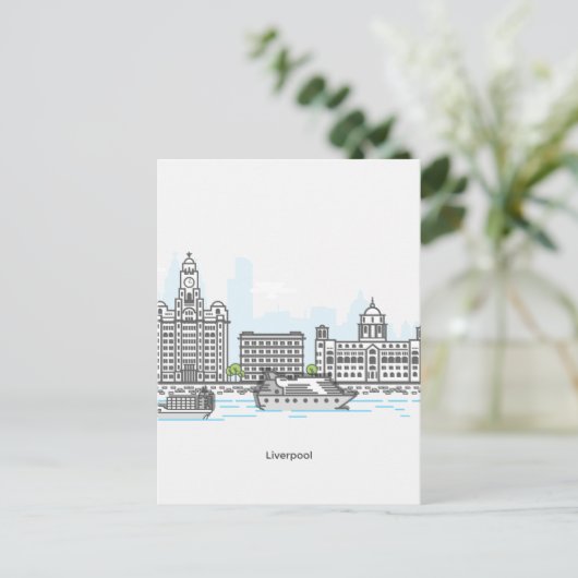 Liverpool Waterfront Postkarte (Stehend Vorderseite)