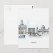 Liverpool Waterfront Postkarte (Vorne/Hinten)