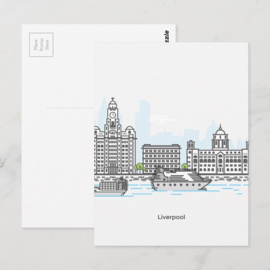 Liverpool Waterfront Postkarte (Vorne/Hinten)