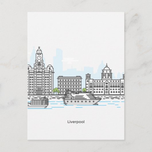 Liverpool Waterfront Postkarte (Vorderseite)