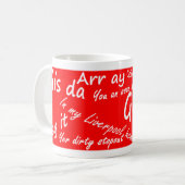 Liverpudlian/Wacker Tasse, rot Kaffeetasse (Vorderseite Links)