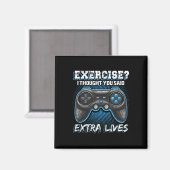 Lives Funny Video Game Controller Retro Gamer Boys Magnet (Vorderseite/Rückseite)
