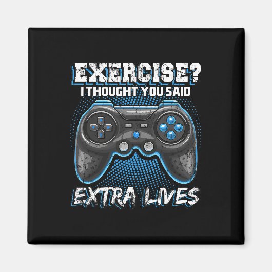 Lives Funny Video Game Controller Retro Gamer Boys Magnet (Vorne)