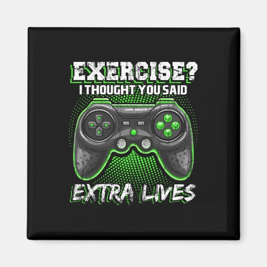Lives Funny Video Game Controller Retro Gamer Boys Magnet (Vorne)