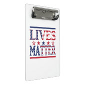 Lives Matter - American Flag Mini Klemmbrett (Schrägansicht)