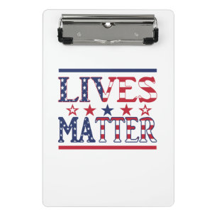 Lives Matter - American Flag Mini Klemmbrett