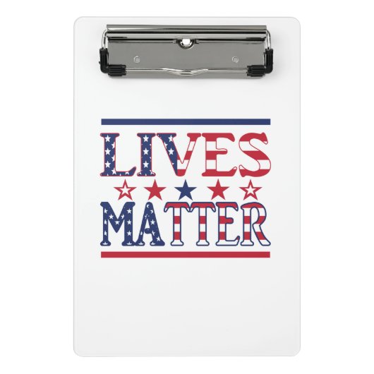 Lives Matter - American Flag Mini Klemmbrett (Vorderseite)