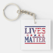 Lives Matter - American Flag Schlüsselanhänger (Vorderseite)