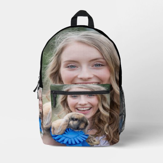 Livestock Show Rabbit Photo Customize Bedruckter Rucksack (Vorderseite)