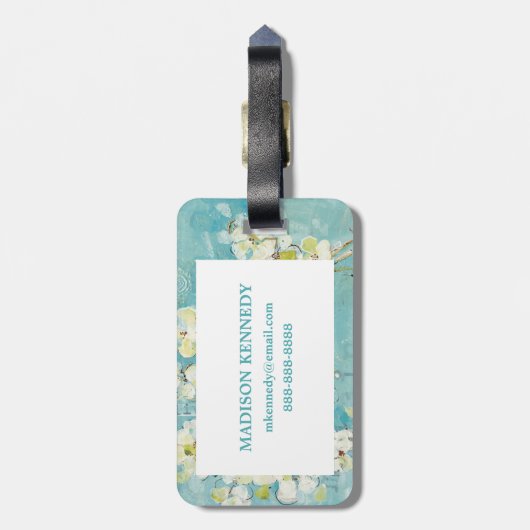 LiveTürkis Gepäckanhänger (Rückseite vertikal)