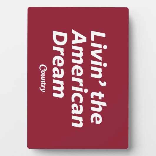 Livin' amerikanischer Traum Fotoplatte (Vorderseite)