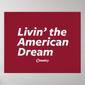 Livin' amerikanischer Traum Poster (Vorne)