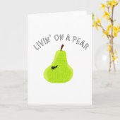 Livin auf einer Birne Karte (Gelbe Blume)